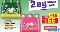 AKMİNA MADEN SUYU 6X200 ML fiyat ve kampanya bilgisi